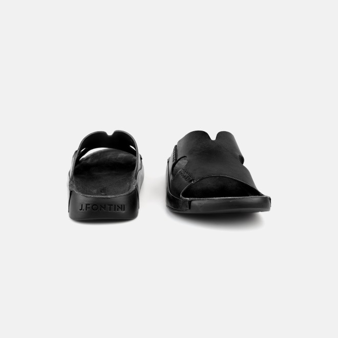 J.Fontini Men Black Casual Slippers (SKU: 60-123-11-43)