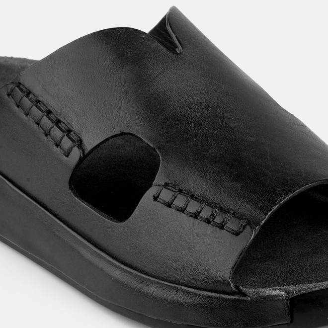 J.Fontini Men Black Casual Slippers (SKU: 60-123-11-43)