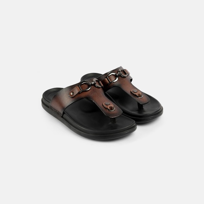 J.Fontini Men Brown Casual Slippers (SKU: 60-188-12-41)