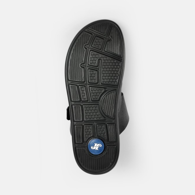 J.Fontini Men Black Casual Slippers (SKU: 60-191-11-41)