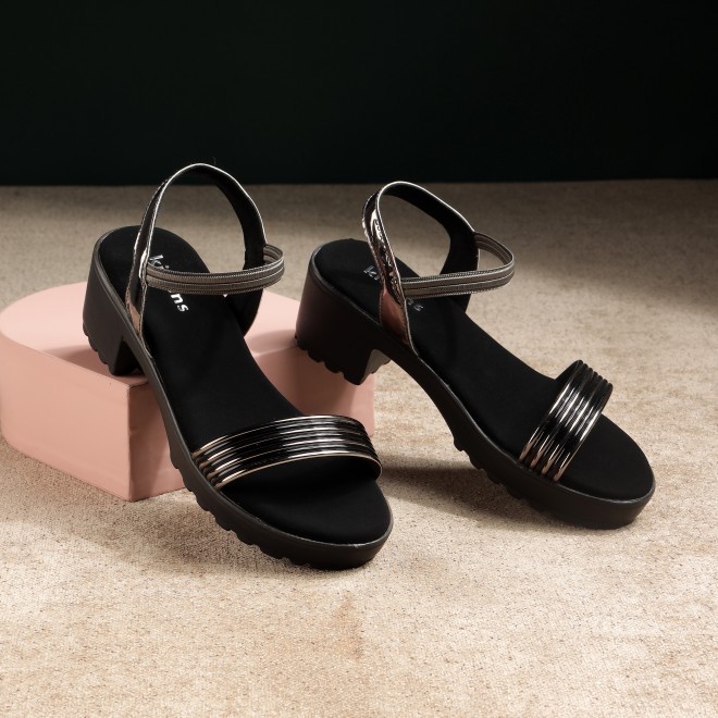 Kittens Girls Gun-metal Casual Sandals (SKU: 78-5741-29-30)