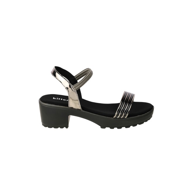 Kittens Girls Gun-metal Casual Sandals (SKU: 78-5741-29-30)
