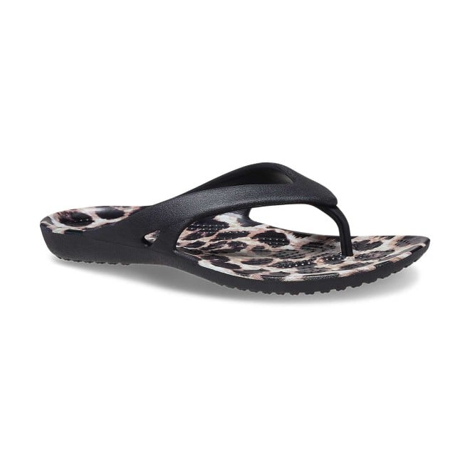 Crocs Women Black-Multi Animal Casual Slippers (SKU: 118-204231-0ZR-5)