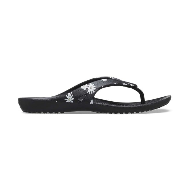 Crocs Women Black-Floral Casual Slippers