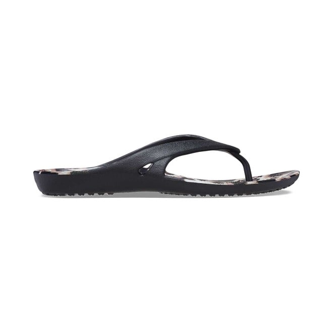 Crocs Women Black-Multi Animal Casual Slippers