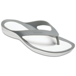 Crocs White-Grey Casual Slippers