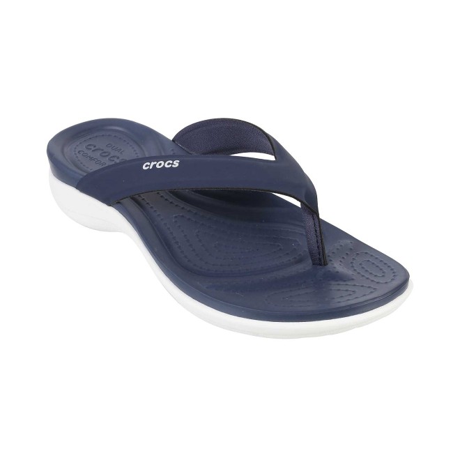 Crocs Navy-Blue Casual Slippers for Women