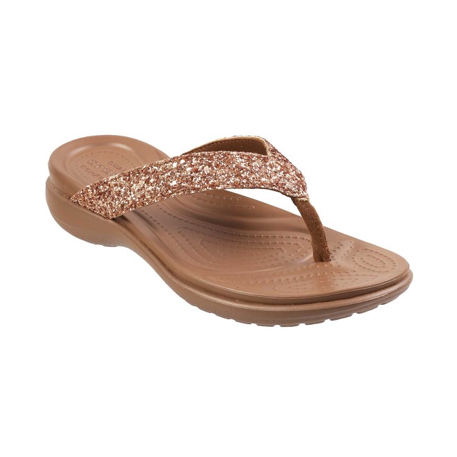 Crocs Brown Casual Slippers for Women