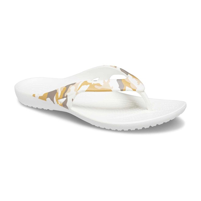 Crocs White-Multi Casual Slippers
