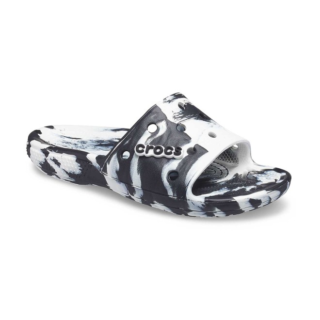 Crocs White-Black Casual Slippers