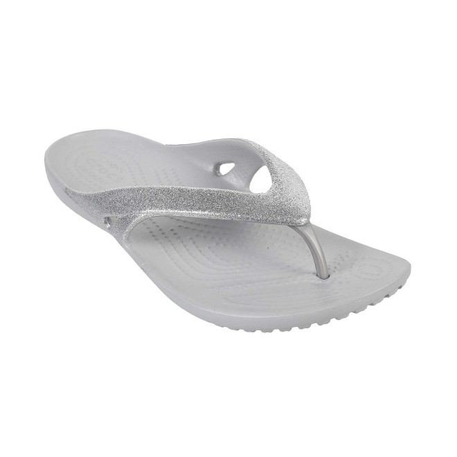 Crocs Silver Casual Slippers for Women