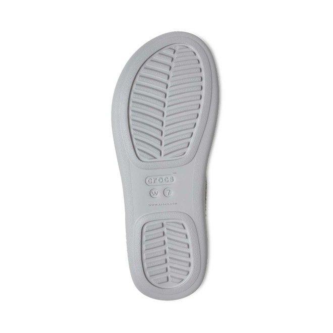 Crocs Women Pearl White-Silver Casual Slippers (SKU: 118-207647-178-4)