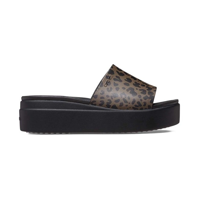 Crocs Women Black-Brown Casual Slip Ons