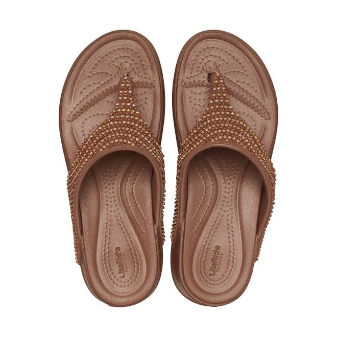 Crocs Women Bronze Casual Slippers (SKU: 118-209916-854-4)