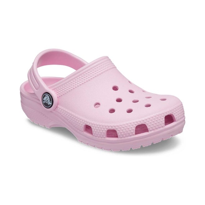 Crocs Girls Ballerina Pink Casual Clogs (SKU: 127-206990-6GD-1)