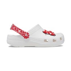 Kids-Girls White-Red Casual Clogs