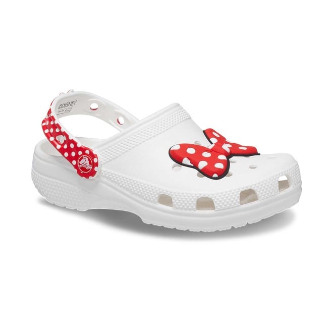 Crocs Kids-Girls White-Red Casual Clogs (SKU: 127-208711-119-1)