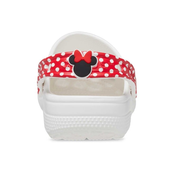 Crocs Kids-Girls White-Red Casual Clogs (SKU: 127-208711-119-1)