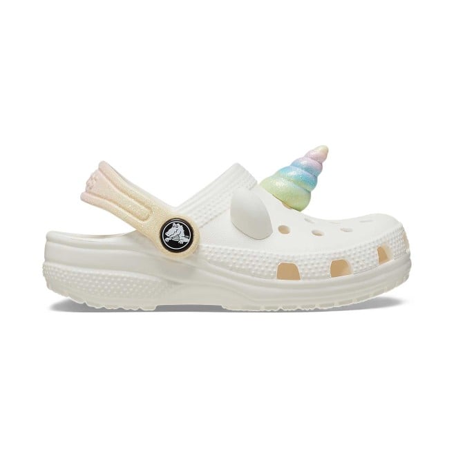 Crocs Kids-Girls Chalk Casual Clogs