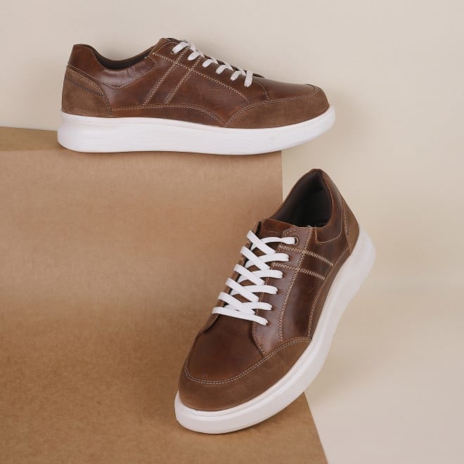 J.Fontini Men Tan Casual Sneakers