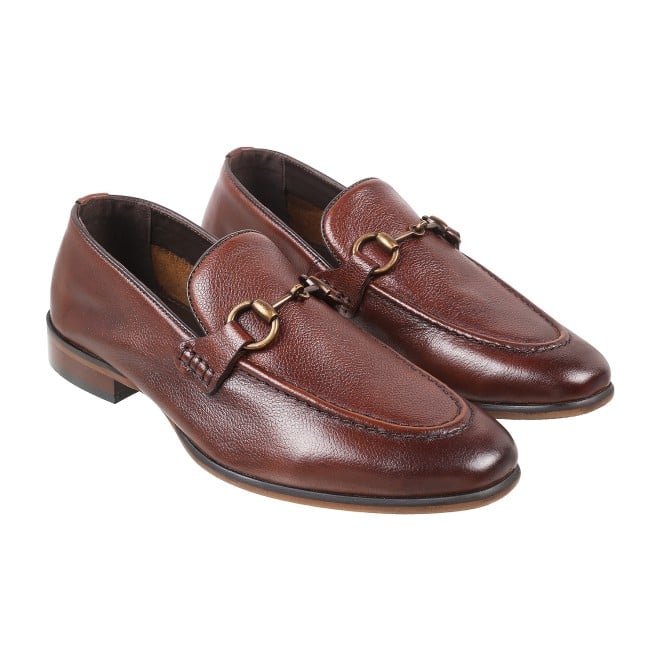 J.Fontini Men Maroon Formal Moccasin