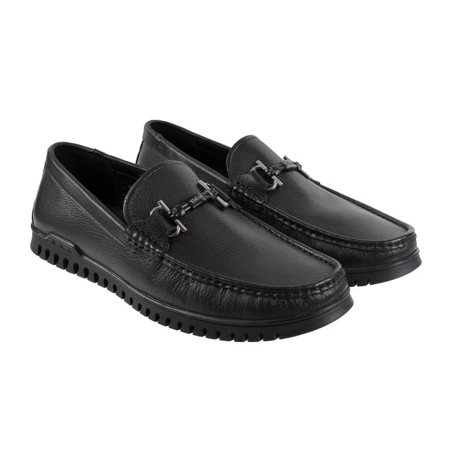 J.Fontini Men Black Casual Loafers