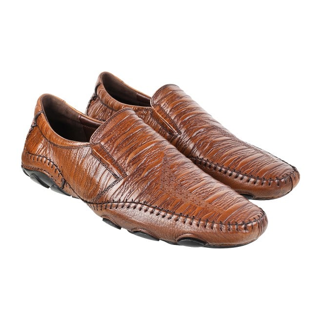 J.Fontini Men Tan Ethnic Moccasin