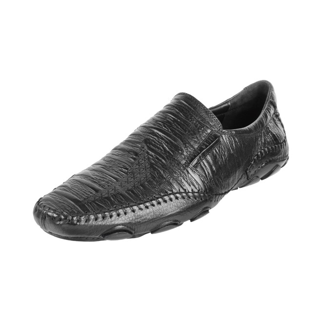 J.Fontini Men Black Ethnic Moccasin (SKU: 14-110L-11-46)