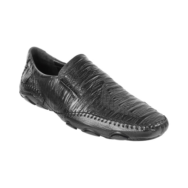 J.Fontini Men Black Ethnic Moccasin