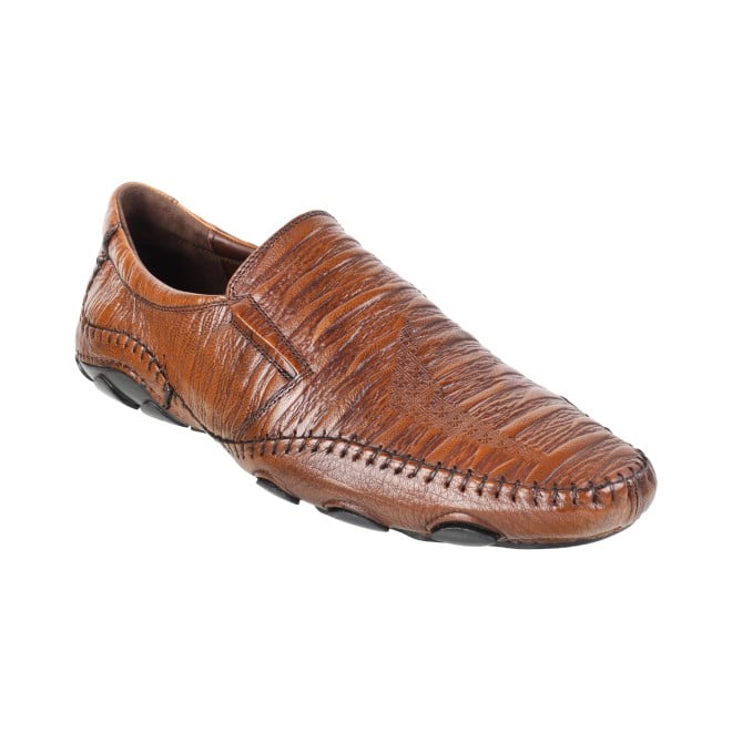 J.Fontini Men Tan Ethnic Moccasin