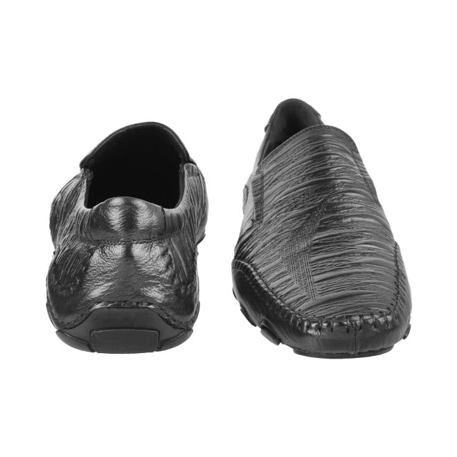 J.Fontini Men Black Ethnic Moccasin (SKU: 14-110L-11-46)