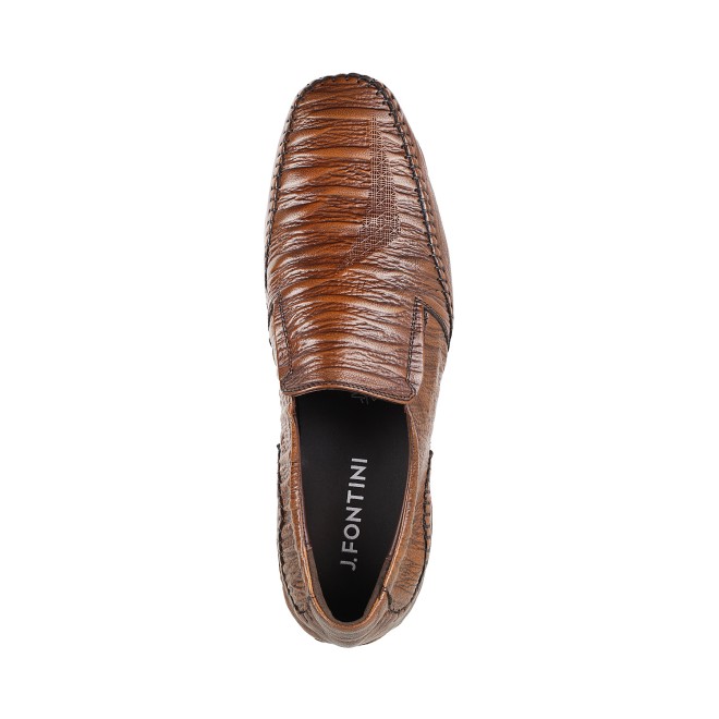 J.Fontini Men Tan Ethnic Moccasin (SKU: 14-110L-23-47)