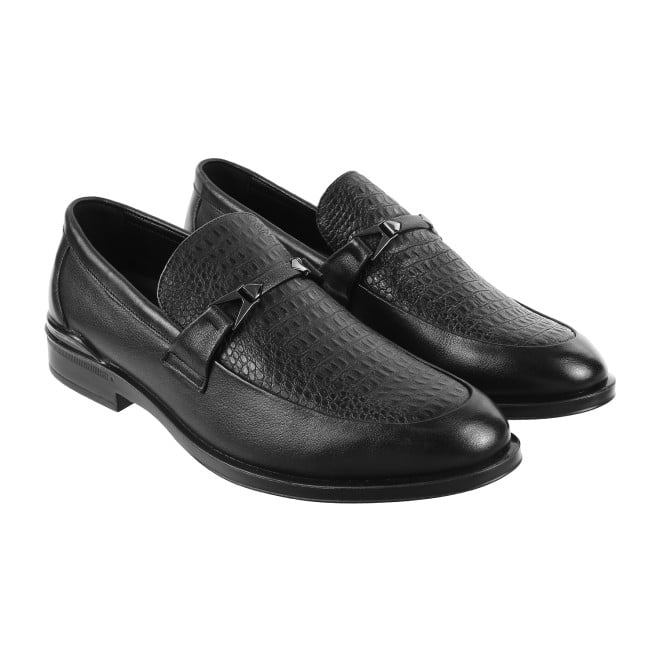 J.Fontini Men Black Formal Moccasin (SKU: 14-1140L-11-46)