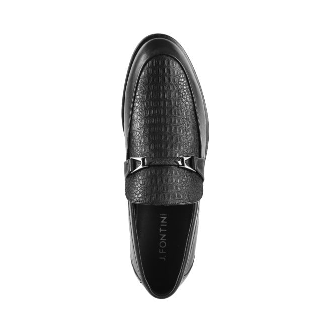 J.Fontini Men Black Formal Moccasin (SKU: 14-1140L-11-46)