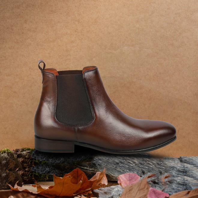 J.Fontini Men Tan Formal Boots