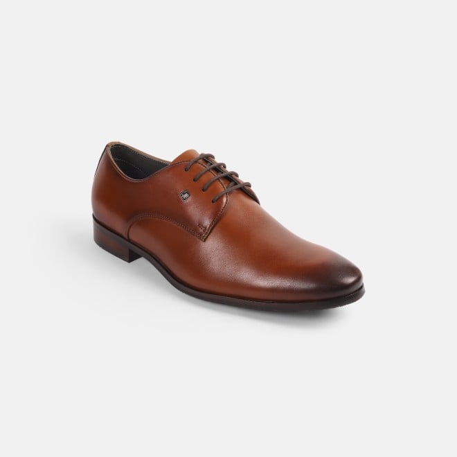 J.Fontini Men Tan Formal Lace Up