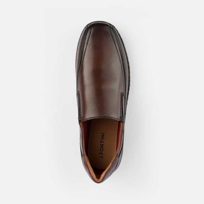 J.Fontini Men Brown Casual Loafers (SKU: 14-1217-12-40)
