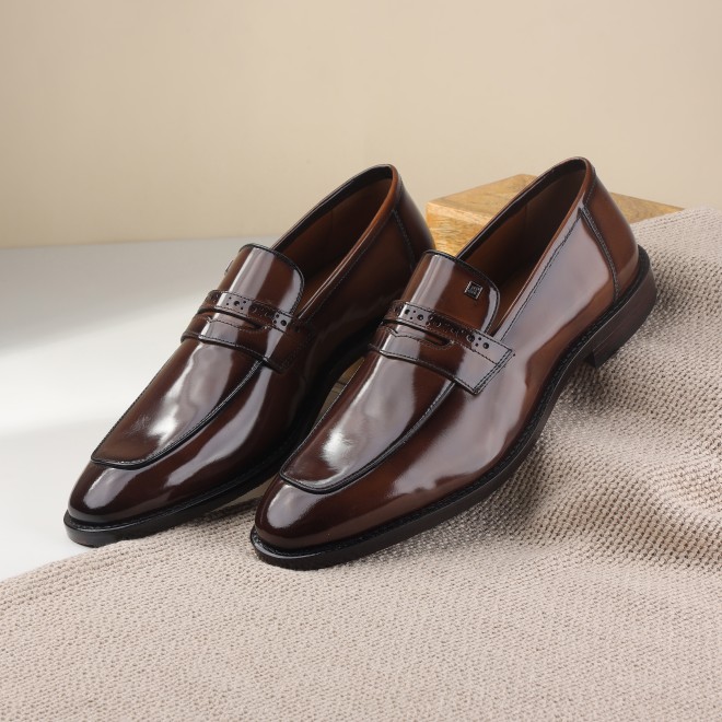 J.Fontini Men Tan Party Moccasin