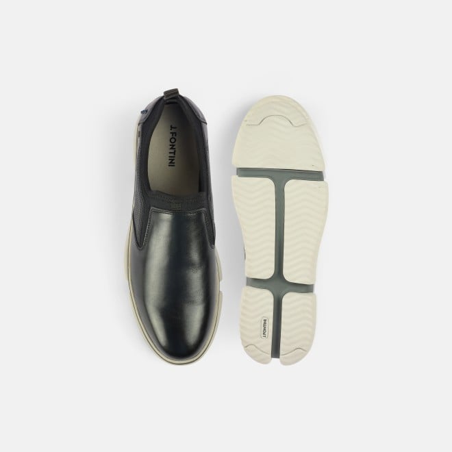 J.Fontini Men Black Casual Moccasin (SKU: 14-1257-11-40)