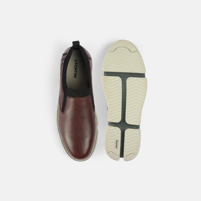 J.Fontini Men Wine Casual Moccasin (SKU: 14-1257-58-40)