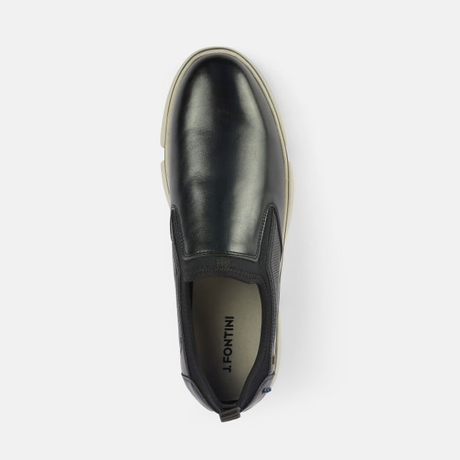 J.Fontini Men Black Casual Moccasin (SKU: 14-1257-11-40)