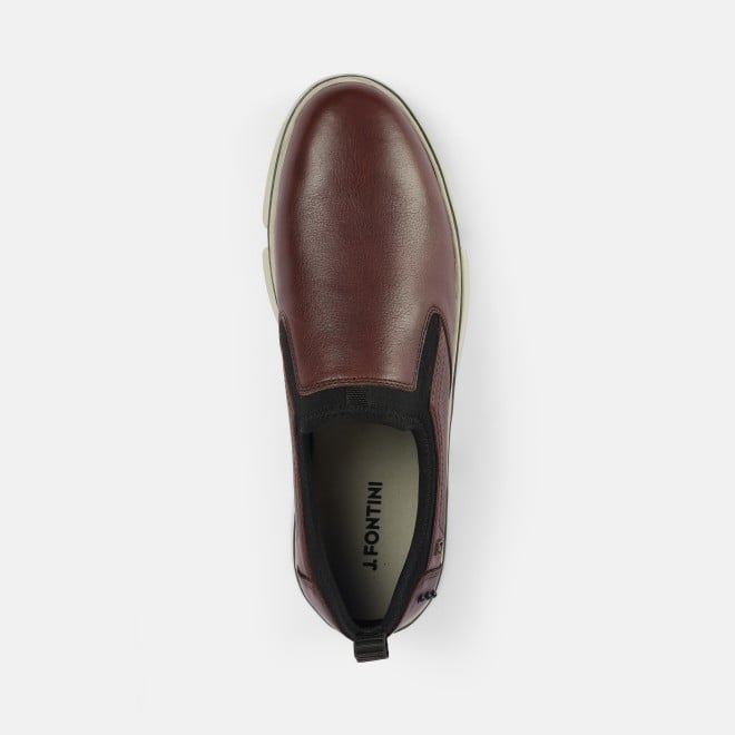 J.Fontini Men Wine Casual Moccasin (SKU: 14-1257-58-40)