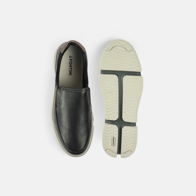 J.Fontini Men Black Casual Moccasin (SKU: 14-1259-11-40)