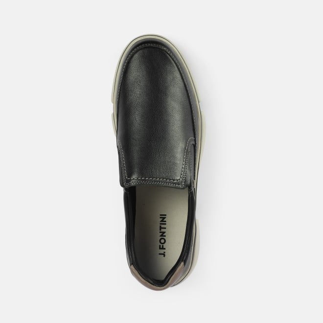 J.Fontini Men Black Casual Moccasin (SKU: 14-1259-11-40)