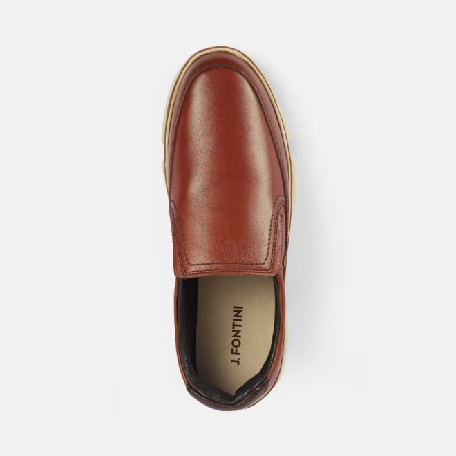 J.Fontini Men Tan Casual Moccasin (SKU: 14-1259-23-40)