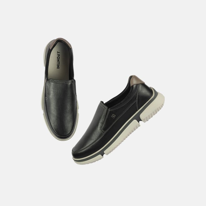J.Fontini Men Black Casual Moccasin (SKU: 14-1259-11-40)