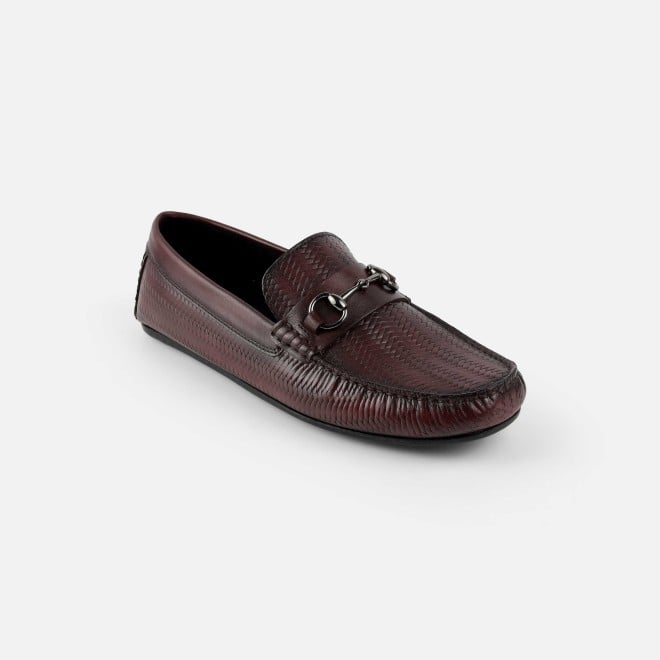 J.Fontini Men Wine Casual Loafers