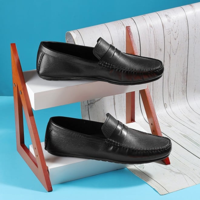 J.Fontini Men Black Casual Loafers (SKU: 14-1262-11-40)