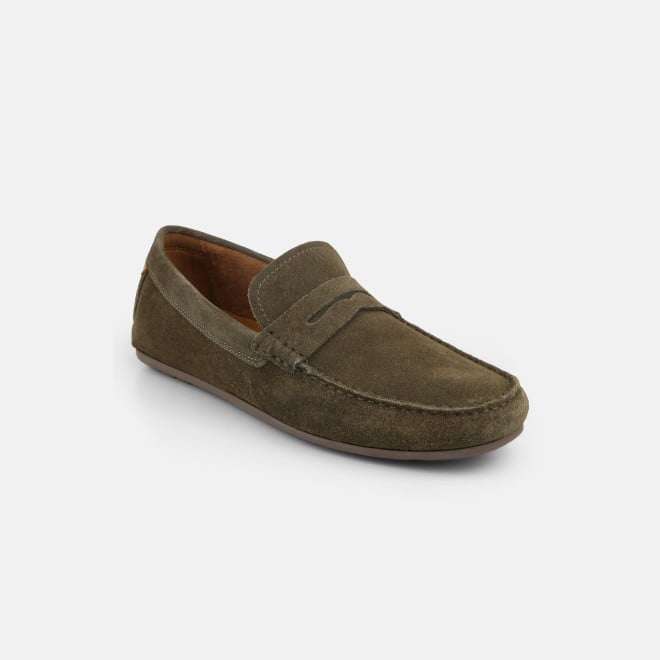 J.Fontini Men Olive Casual Loafers