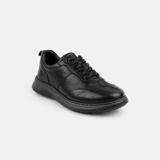 J.Fontini Men Black Casual Lace Up